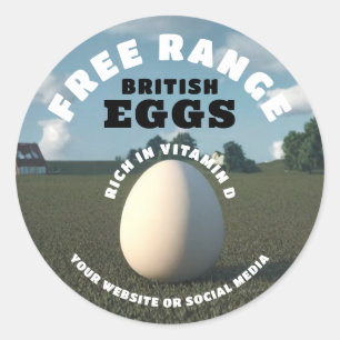 Free Range Eggs Classic Round Sticker