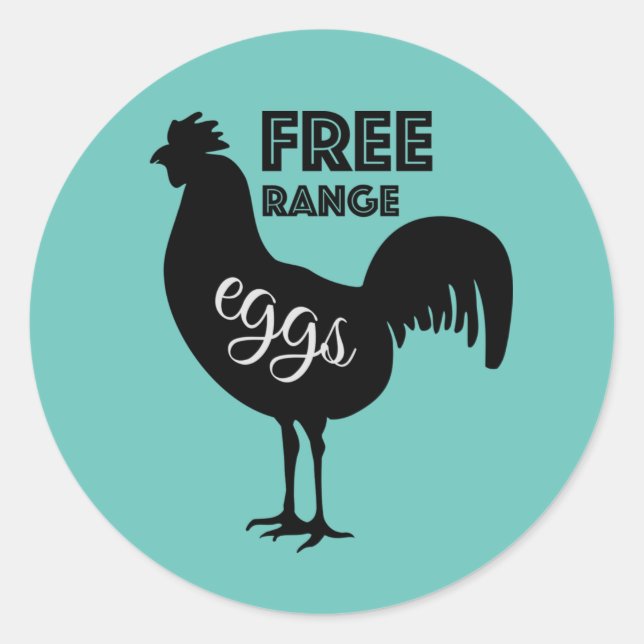 Free Range Eggs Classic Round Sticker (Front)