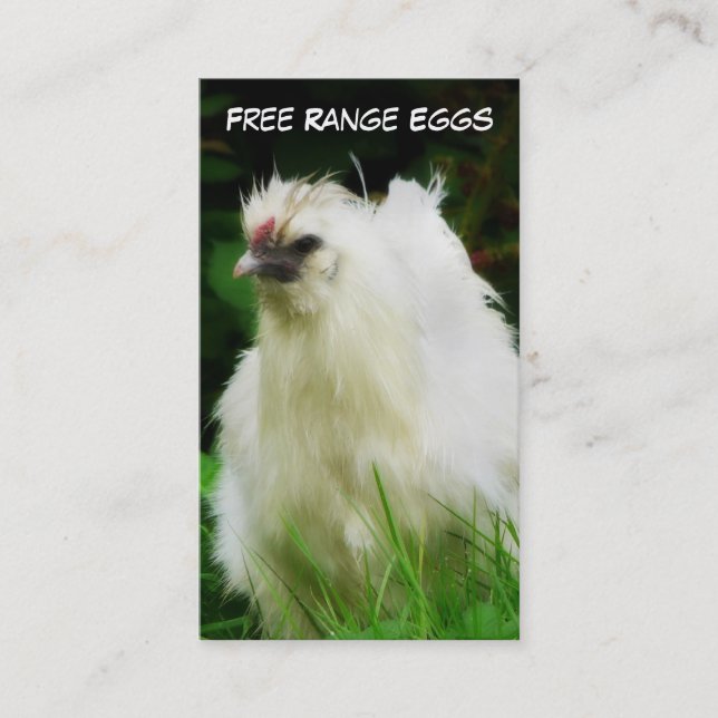 Free Range Eggs Layer or Poultry Bird Business Card (Front)