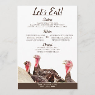 Free Range Farm Autumn Thanksgiving Menu Card