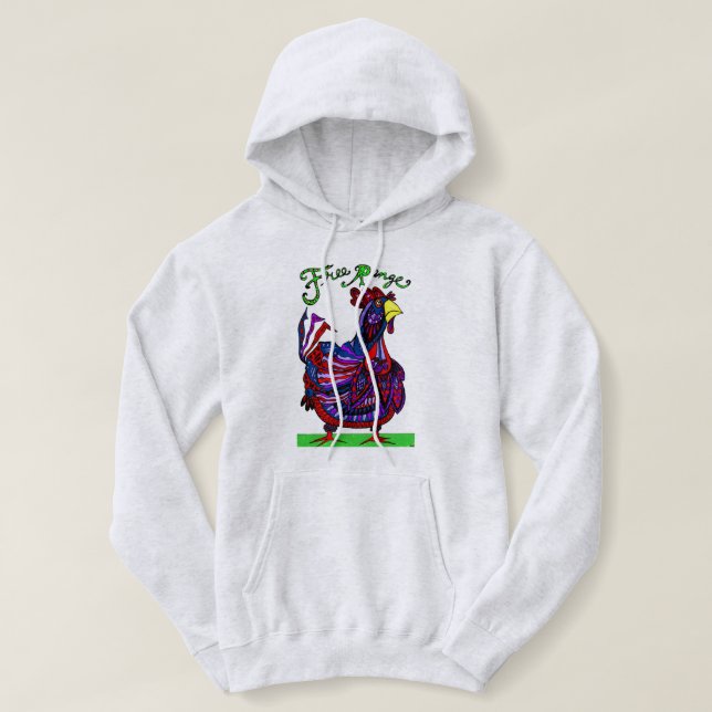 Free Range Rooster Hoodie (Design Front)