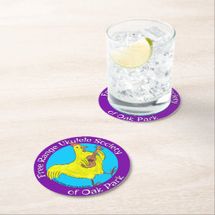Free Range Ukulele Society Paper Coaster