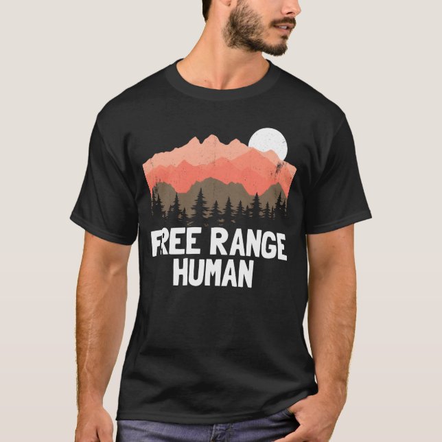 Free Range Woman Outrs Funny Womens Camping boy T-Shirt (Front)