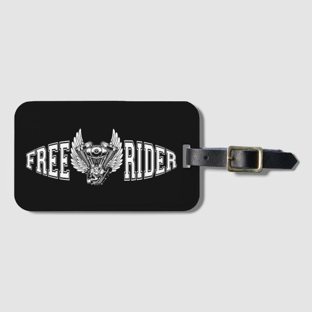 Free rider luggage tag (Front Horizontal)