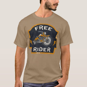 Free Rider Motorcycle Biker Vintage T-Shirt