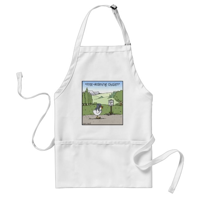 Free-Roaming Chicken Funny Chicken Cartoon Standard Apron (Front)