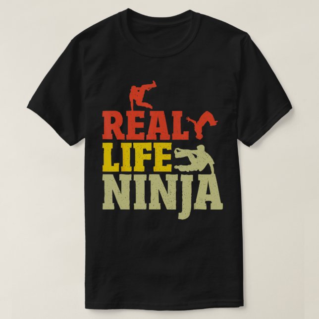 Free Runner Ninja Youth Parkour  T-Shirt (Design Front)