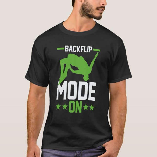 Free Running Traceur Parkour Jumper Backflip Mode  T-Shirt (Front)