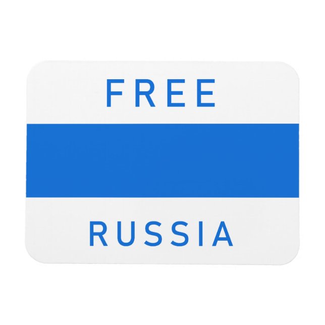 Free Russia new flag Magnet (Horizontal)