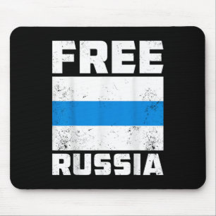 Free Russia New Russian Flag White Blue Anti-war P Mouse Mat