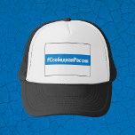 Free Russia - Russian - White Blue White Trucker Hat<br><div class="desc">Many in the Russian pro-democracy movement have adopted the "white blue white" flag to show their opposition to the dictatorship. Here is a popular hashtag used on social media for those who oppose the dictatorship and war. Note: Please have a native Russian speaker read the text over BEFORE purchasing. English...</div>