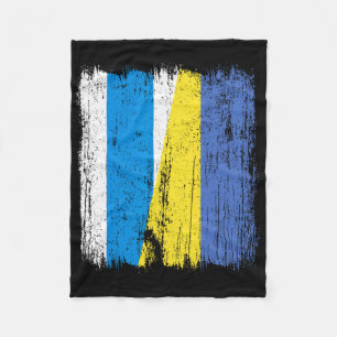 Free Russia Ukraine Half Flag Russian Opposition U Fleece Blanket