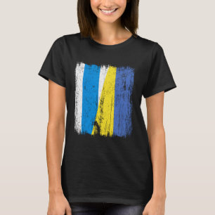 Free Russia Ukraine Half Flag Russian Opposition U T-Shirt