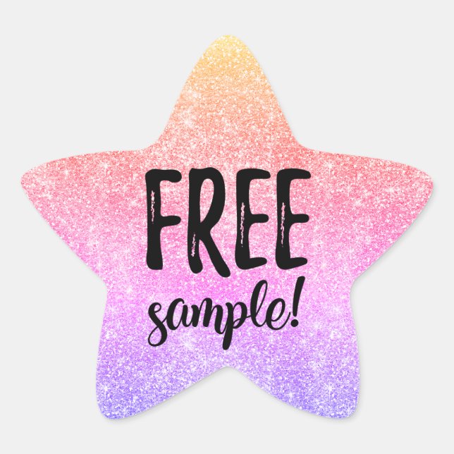 Free sample glitter label (Front)