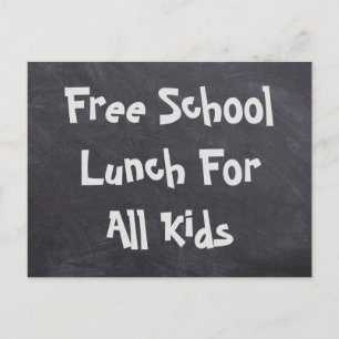 Free School Lunch For All Kids Postcard