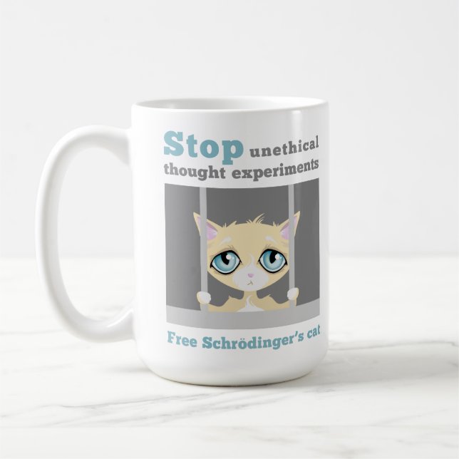 Free Schrodinger's Cat Coffee Mug (Left)