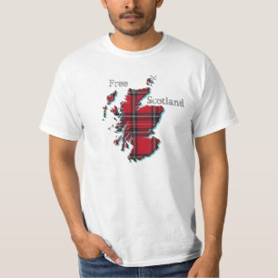 Free Scotland Scottish Map T-shirt