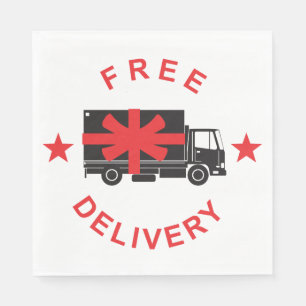 Free Shipping Delivery Truck Napkin
