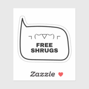 FREE SHRUGS Funny Kaomoji Japanese Emoticons