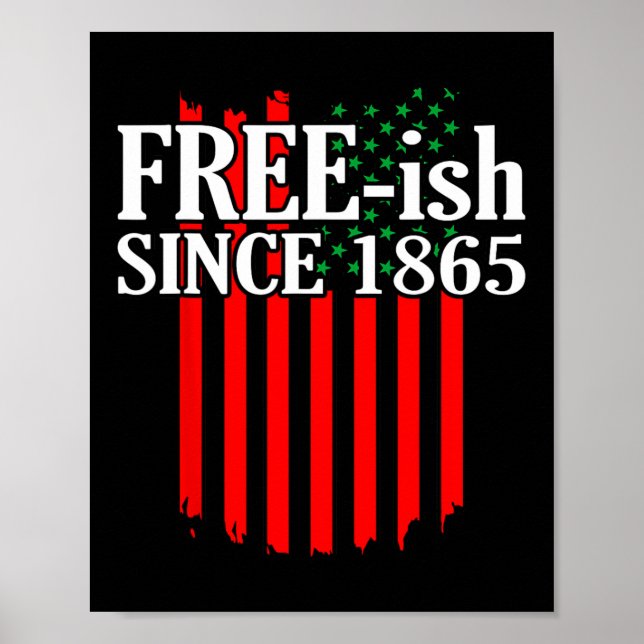 Free Since 1865 Juneteenth Black History Month Gra Poster (Front)
