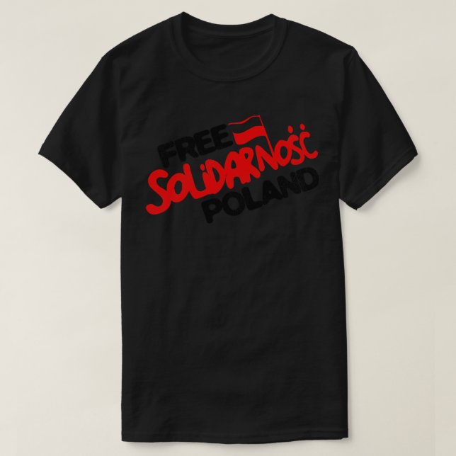 Free Solidarnosc Poland T-Shirt (Design Front)