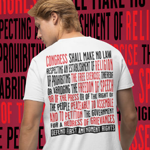 Free Speech and Peaceful Protest 1st Amendment T-Shirt