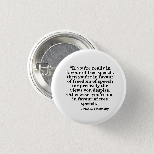 Free Speech Badge - Quote 30 (Front & Back)