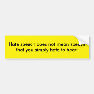 Free Speech bumper sticker