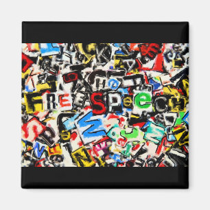 Free Speech Illustration Magnet