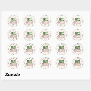 Free Speech Is a Human Right Classic Round Sticker