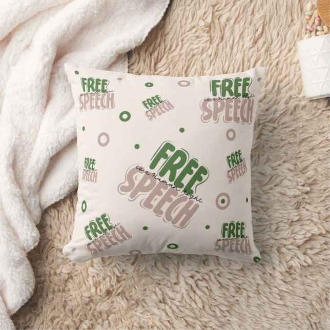 Free Speech Is a Human Right Cushion (Blanket)