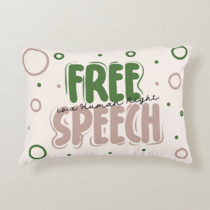 Free Speech Is a Human Right Decorative Cushion