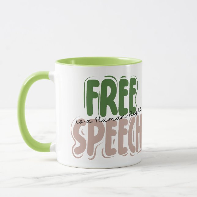 Free Speech Is a Human Right Mug (Left)