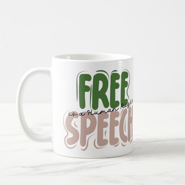 Free Speech Is a Human Right Mug (Left)