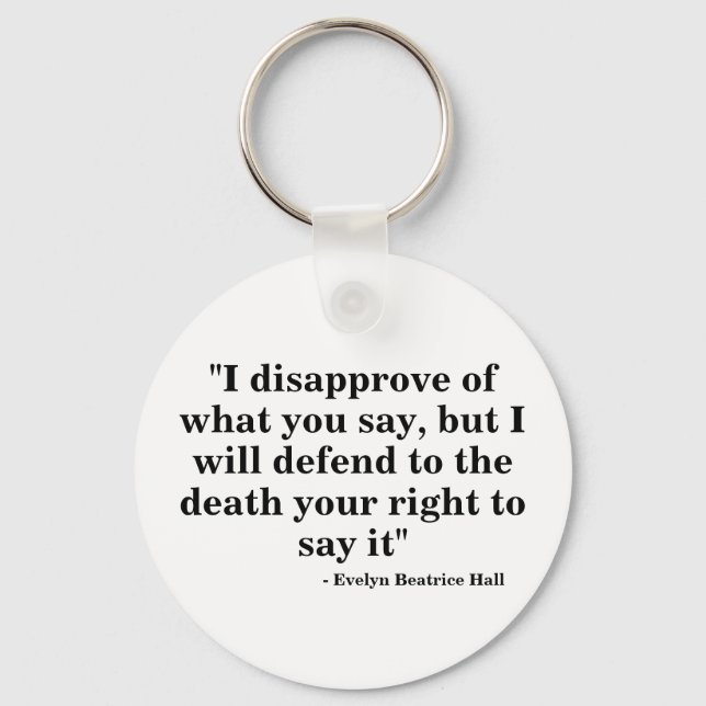 Free Speech Keyring - Quote 23 (Front)