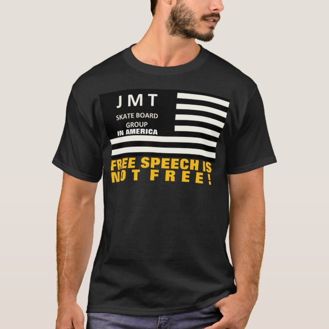 FREE SPEECH NOT FREE. Basic Dark T-Shirt (Front)