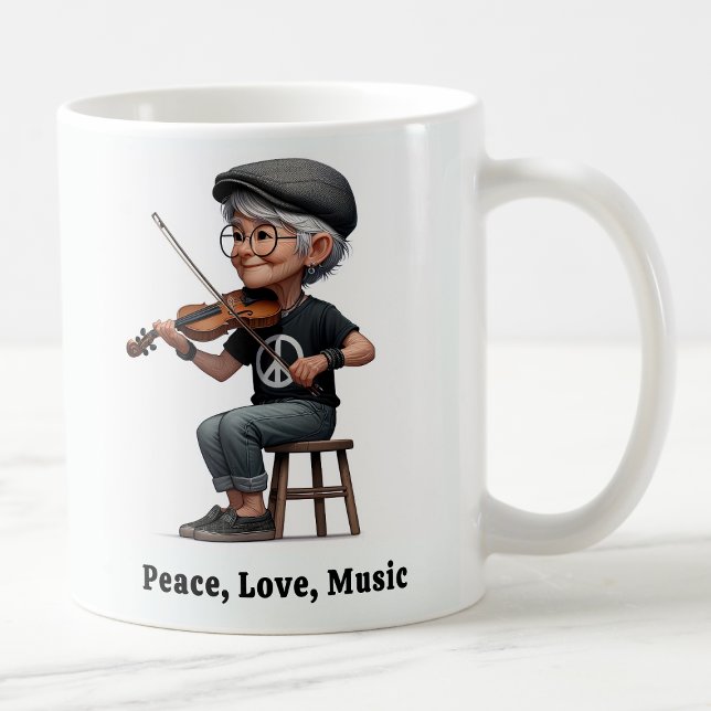 Free Spirated Senior Citizen Enjoying Life Coffee Mug (Creator Uploaded)