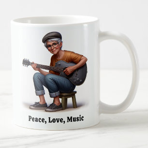 Free Spirated Senior Citizen Enjoying Life Coffee Mug