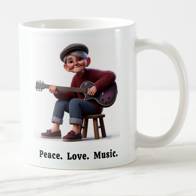 Free Spirated Senior Citizen Enjoying Life Coffee Mug (Creator Uploaded)