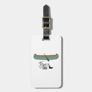 Free Spirit Canoe Luggage Tag