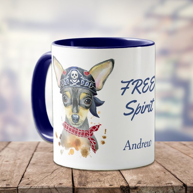 Free Spirit Chihuahua Dog Personalised Mug (Creator Uploaded)