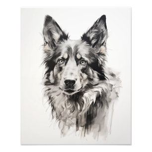 Free Spirit Dog Black and White Photo Print