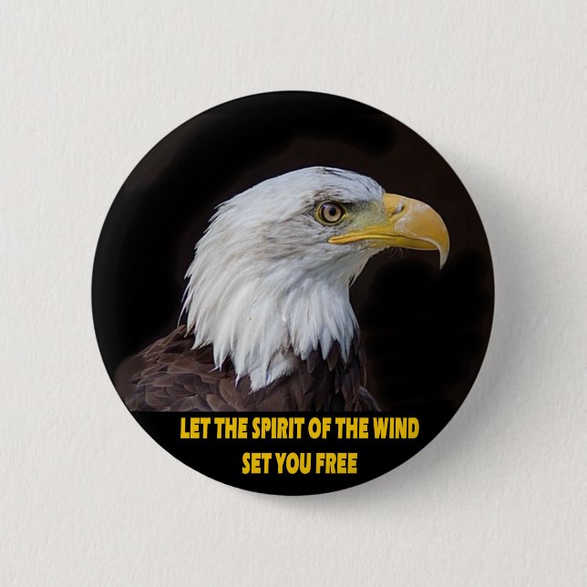FREE SPIRIT EAGLE 6 CM ROUND BADGE (Front)