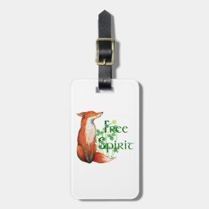free spirit fox luggage tag