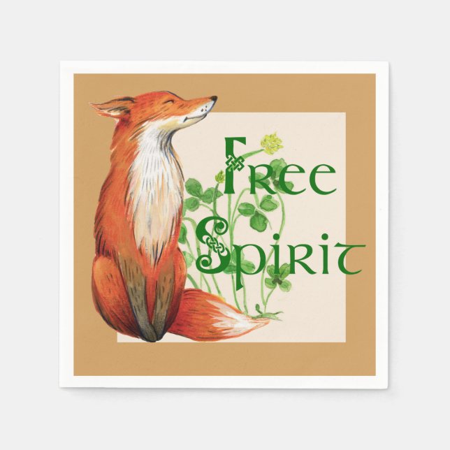 free spirit fox napkin (Front)