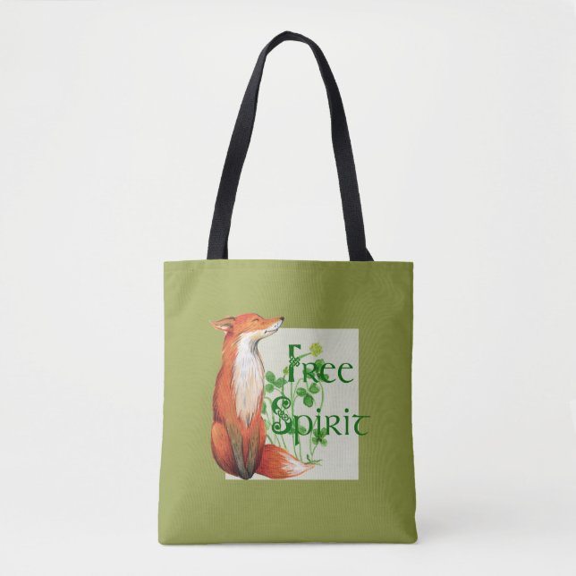 Free Spirit Fox Tote Bag (Front)