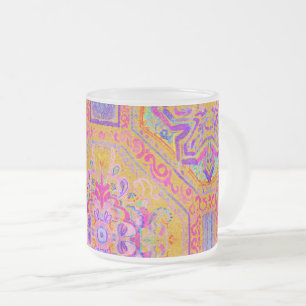 Free Spirit Fuchsia Kumquat lamp Frosted Glass Coffee Mug