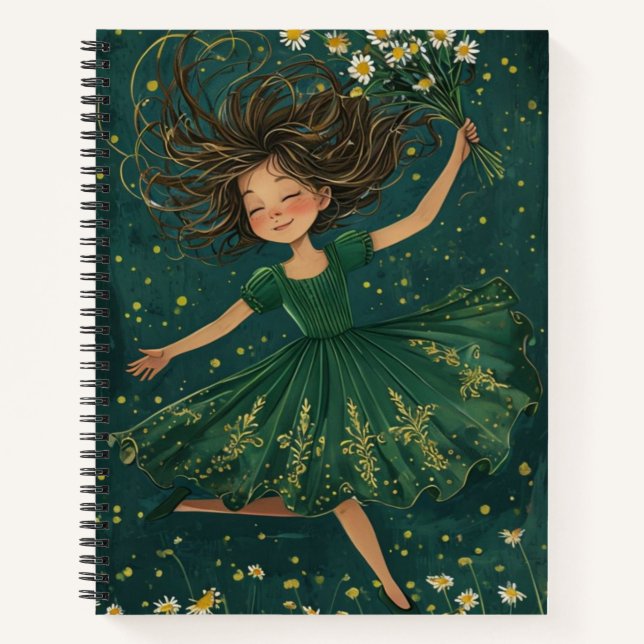 Free Spirit Girl Spiral Notebook (Front)