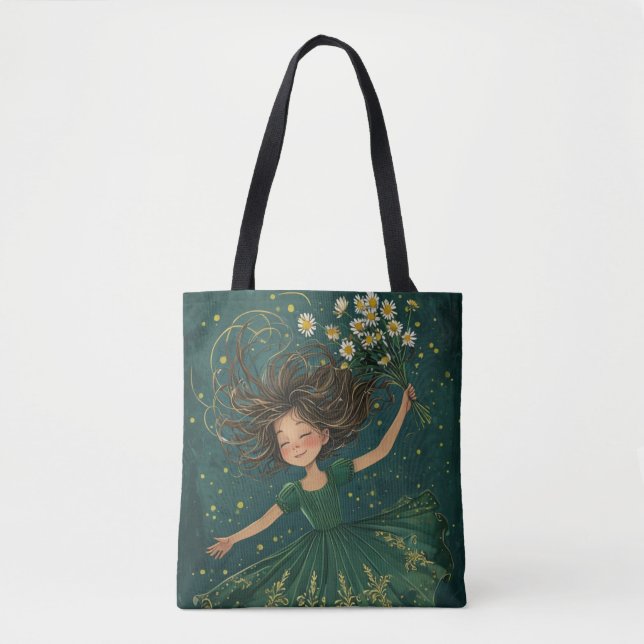 Free Spirit Girl Tote Bag (Front)