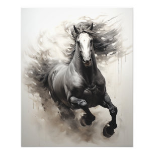Free Spirit Horse Black and White Photo Print